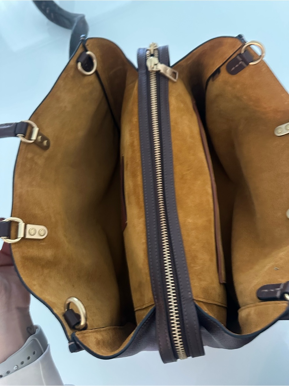 Coach Rogue 39 Pebble Leather Tote Bag in maple - Picture 3 of 11